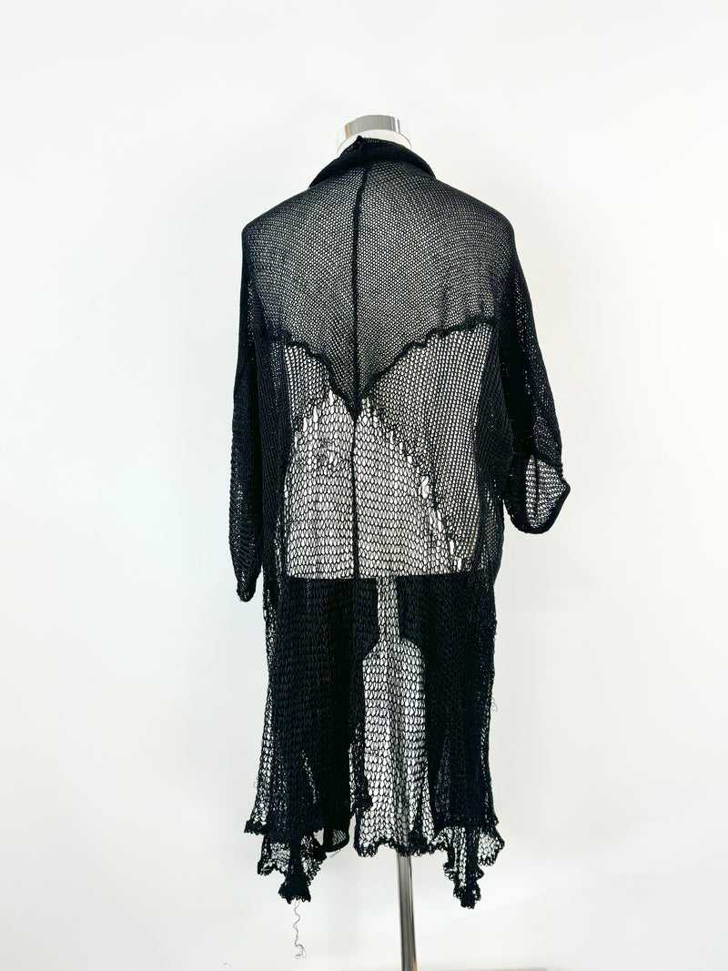 Willow Black Loose Knit Cardigan - AU10/12