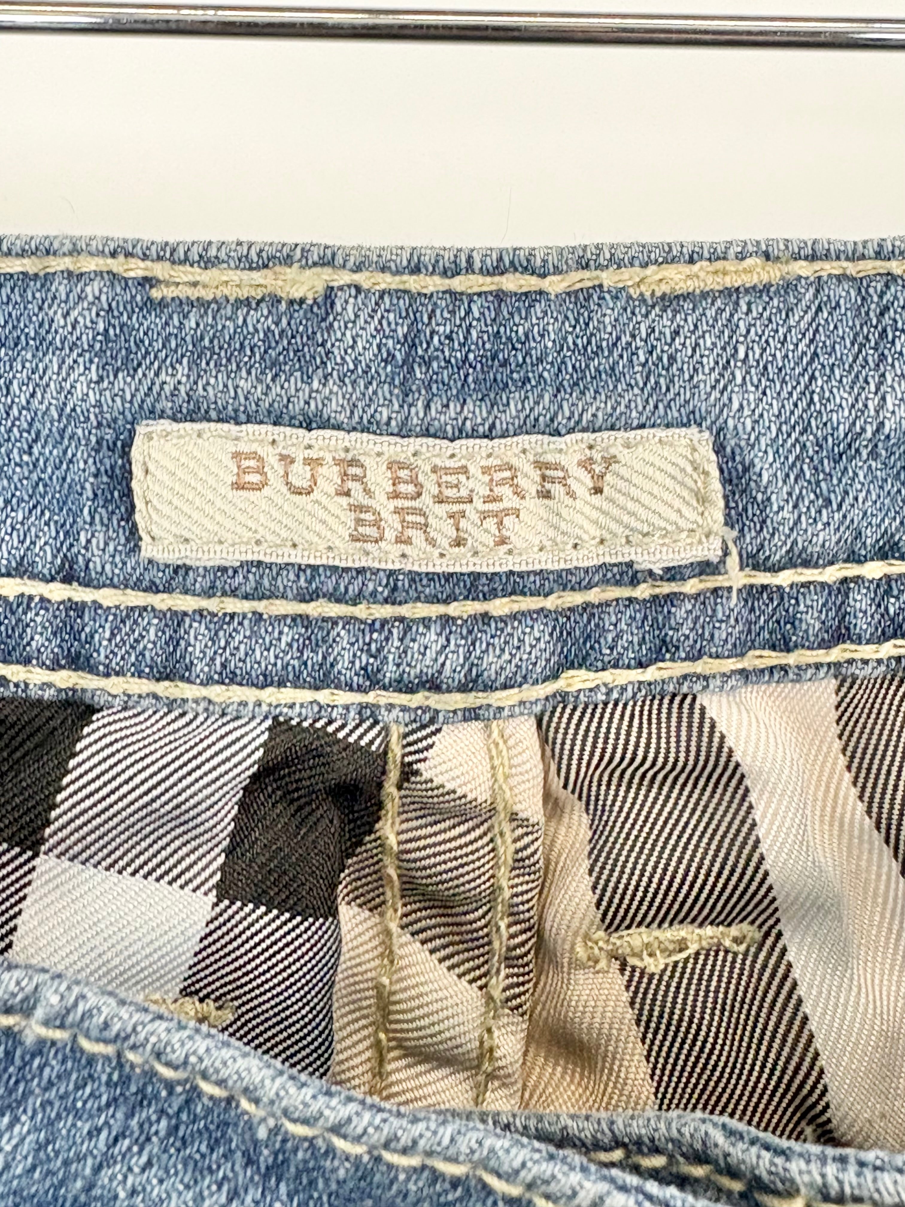Burberry Brit Blue Wash Buckingham Skinny Leg Jeans - W28