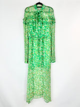 Stevie May Spring Green Sheer Crepe Maxi Dress - AU8/10