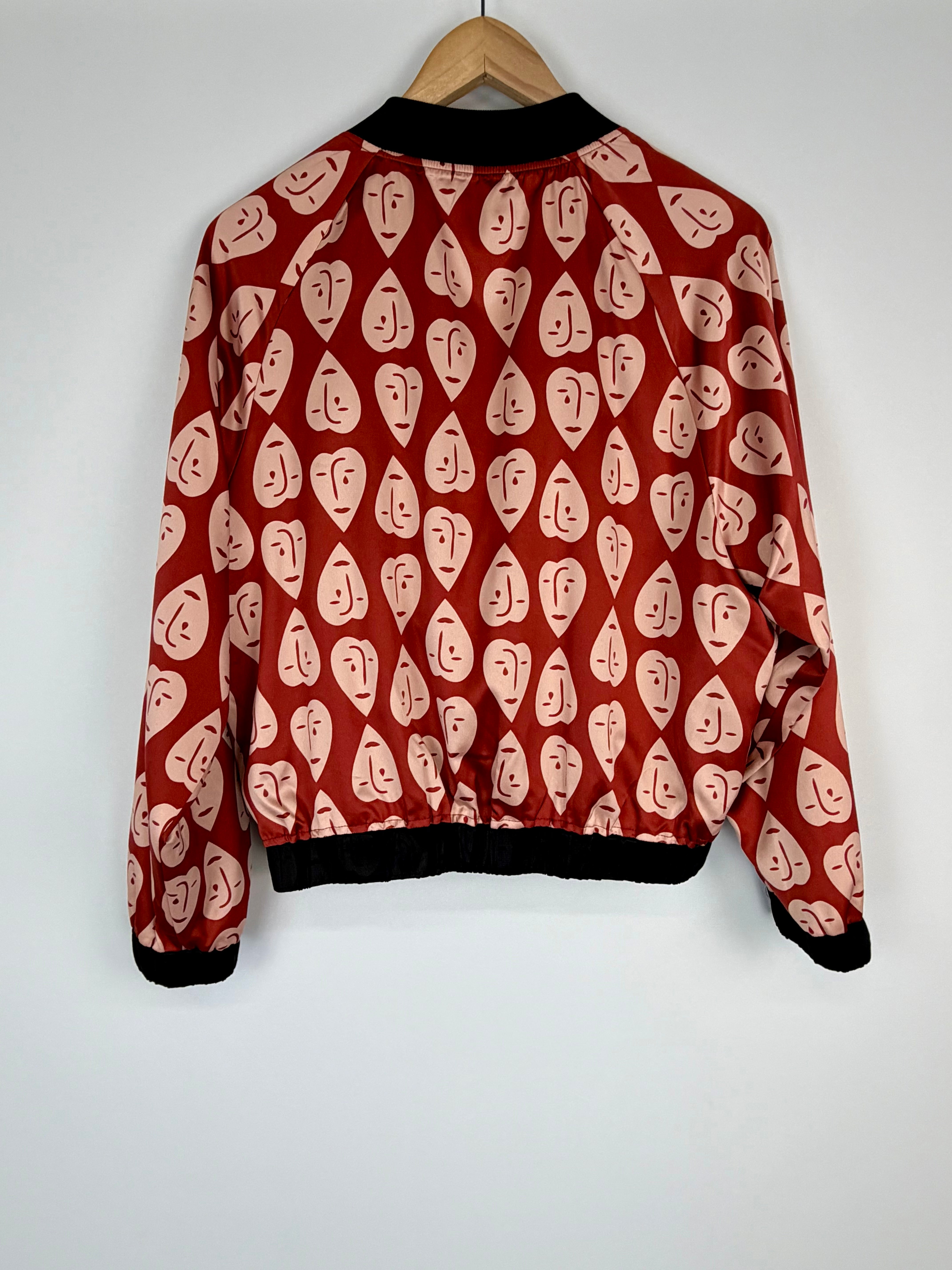 Gorman x Claire Johnson 'Weeping Hearts' Reversible Satin Bomber - AU12