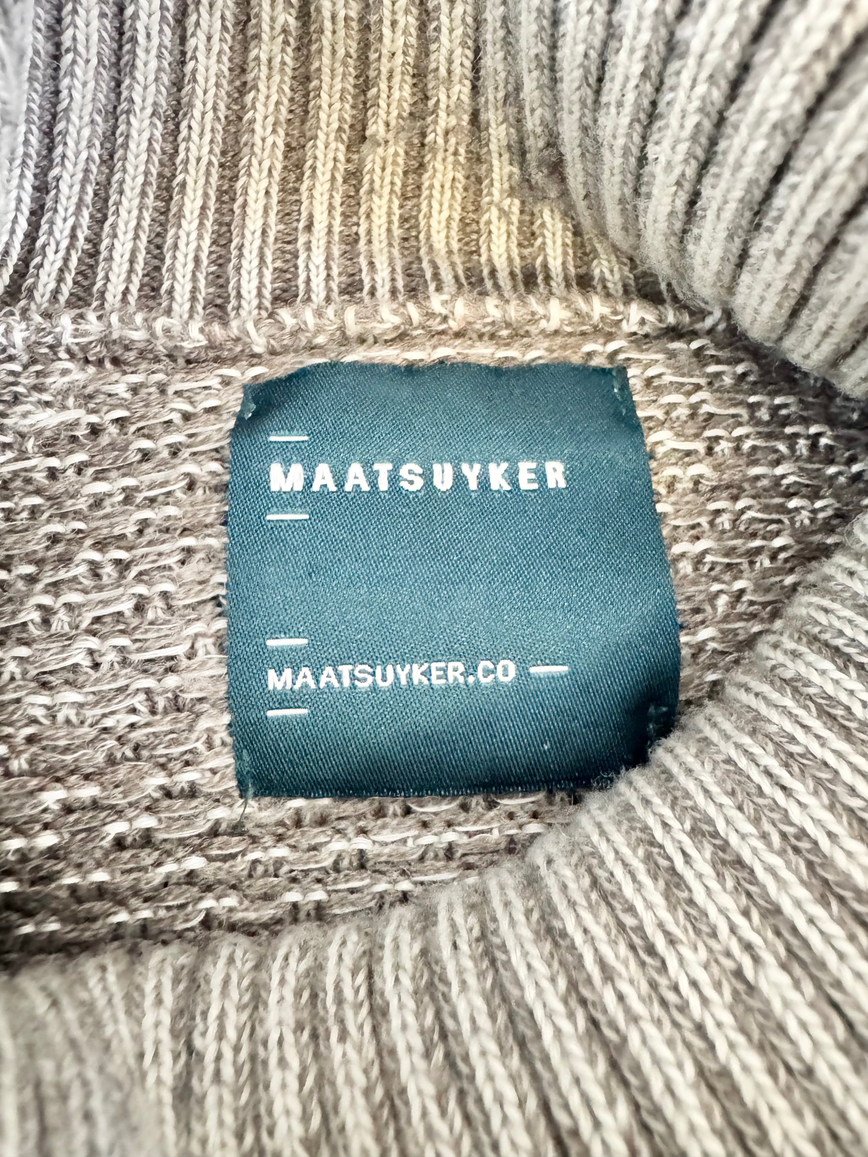 Maatsuyker Grey Merino Wool Knit Sweater - L
