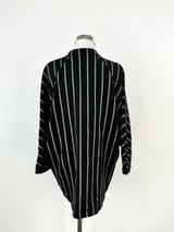 Saints the Label Black & Grey Stripe Blouse - AU10