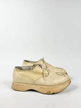 Le Yucca's Cream Platform Lace Ups - EU38