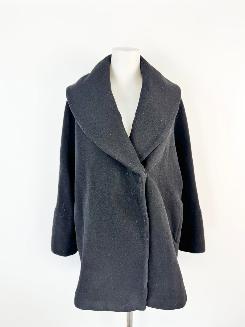 Altro by Digbys Black Wool Blend Coat - AU8/10