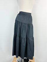 Staud Black Tiered Maxi Skirt - AU12