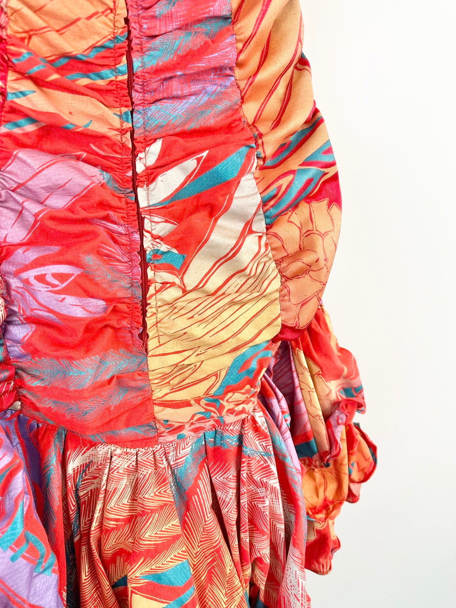 MFW Vintage Studibaker Hawk Strapless Tiered Cocktail Dress - AU12