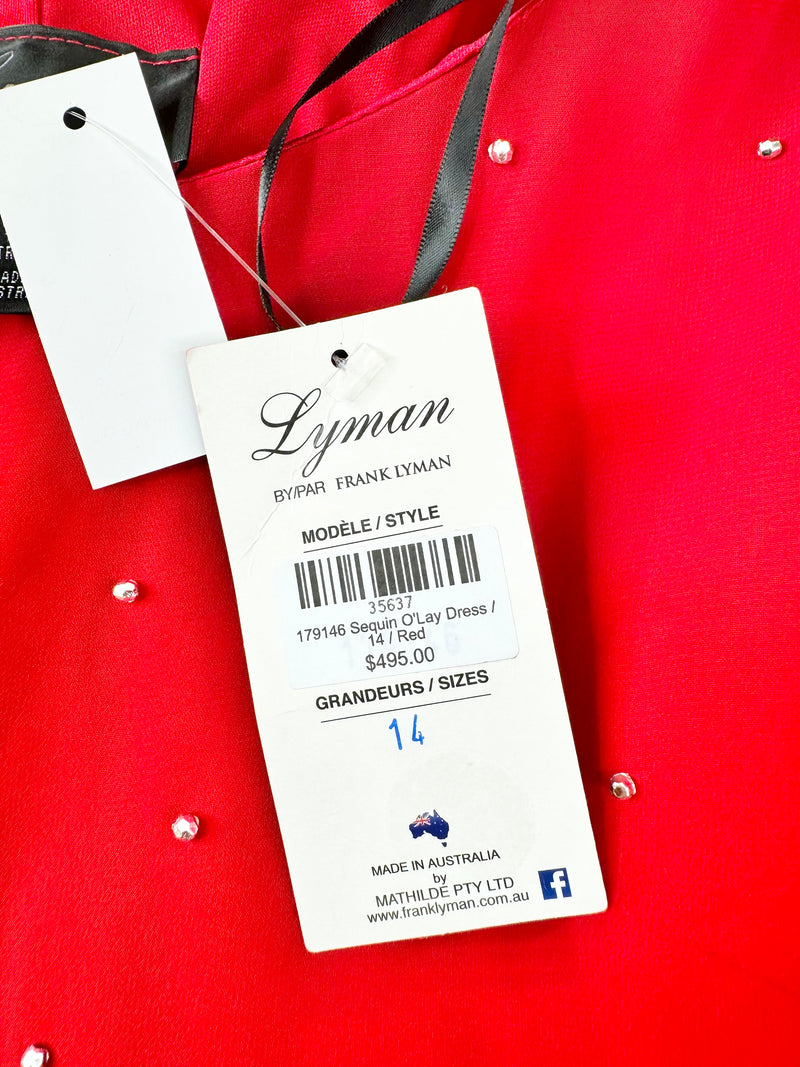 Lyman Crimson 'Sequin O'Lay' Dress NWT - AU14/16