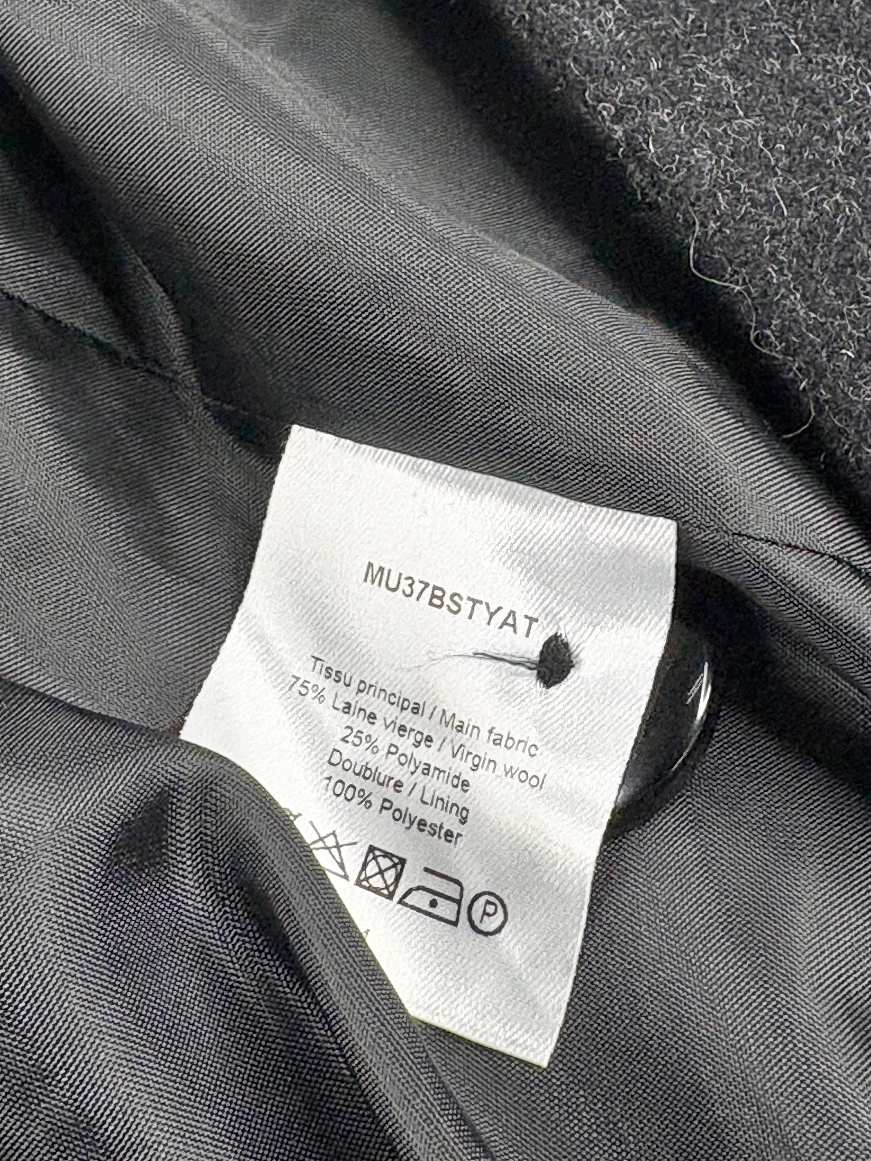 Les Chemins Blancs Black Wool Coat - AU16