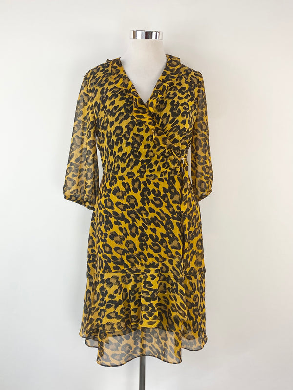 Joseph Ribkoff Leopard Print Wrap Dress - AU10