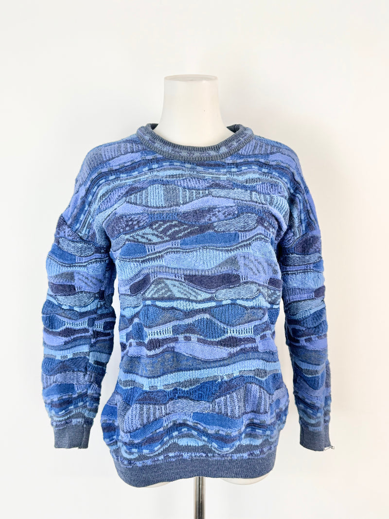 Vintage Purely Australian Clothing Co. Blue Merino Wool Sweater - S