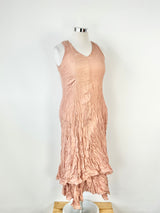 Song by Valerie Gregori McKenzie Peach Crinkled Silk Maxi Dress - AU10