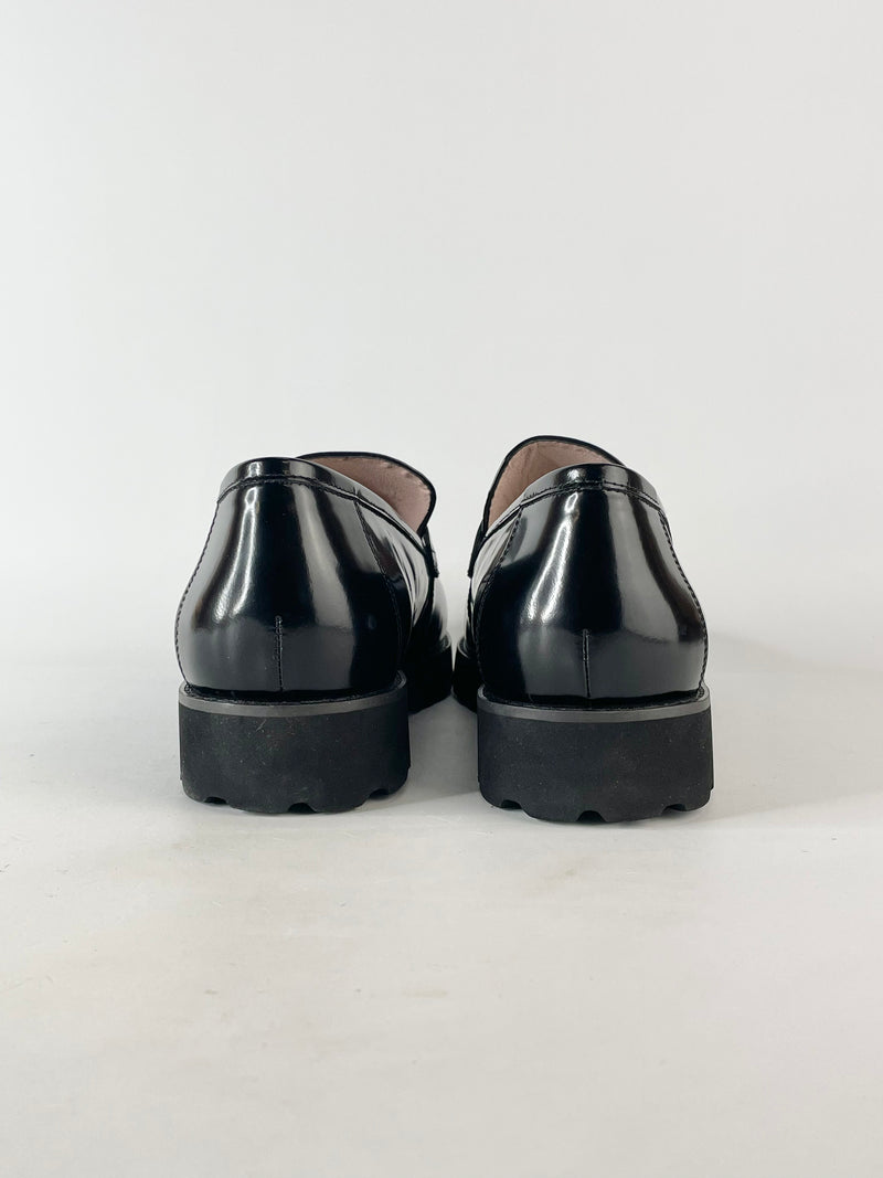 Filippo Raphael x Edward Meller Patent Black Leather Loafers - EU42