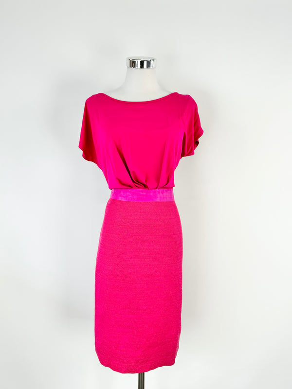 Max Mara Hot Pink Midi Dress - AU10/12