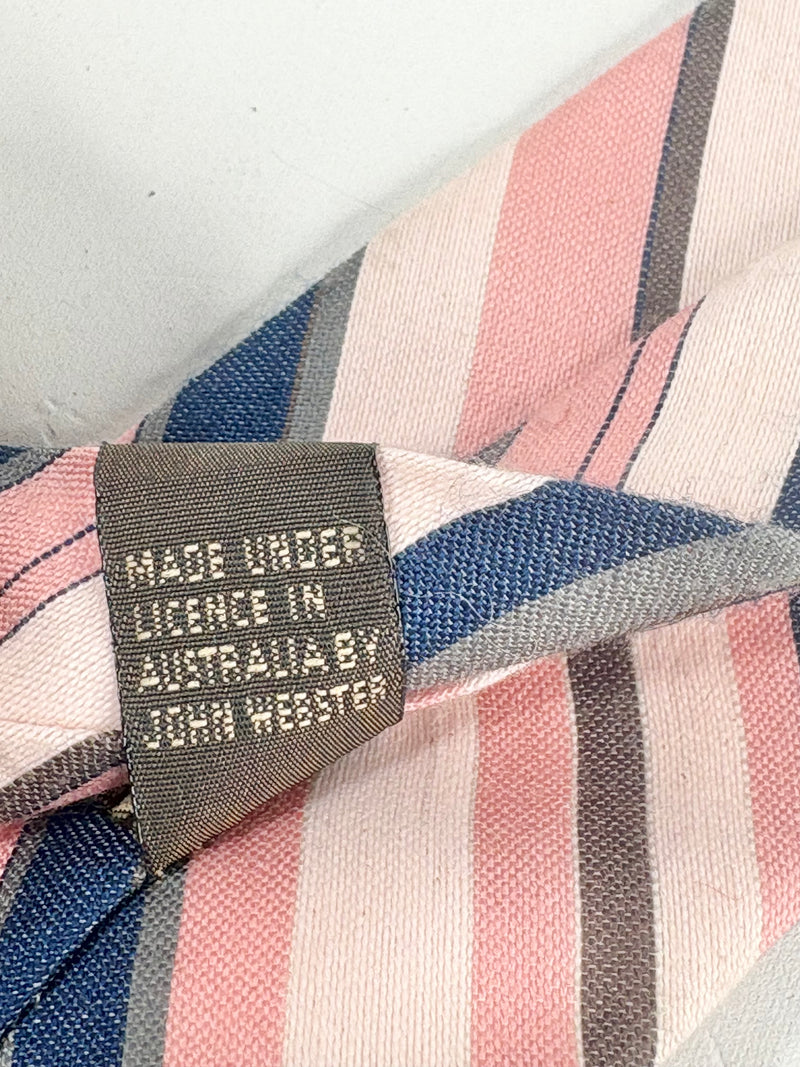 Vintage Givenchy Gentleman Pink & Blue Striped Tie