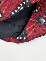 Ermenegildo Zegna Maroon Silk Film-Print Tie