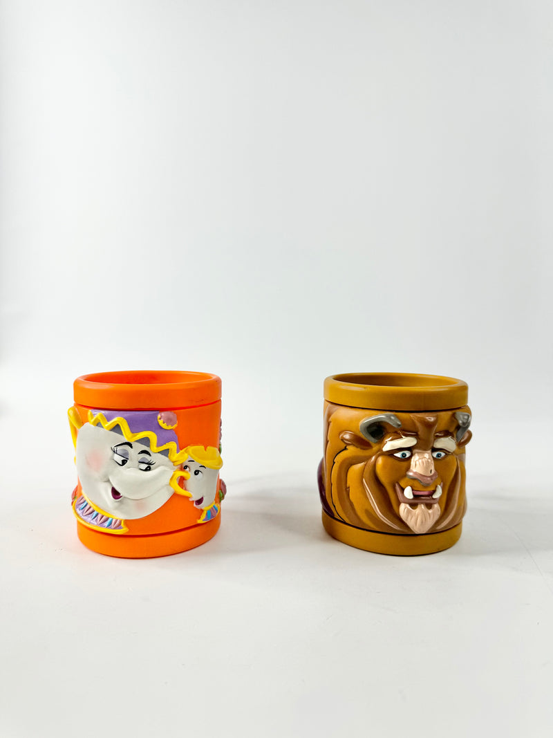 Vintage 90s Beauty & The Beast Mugs