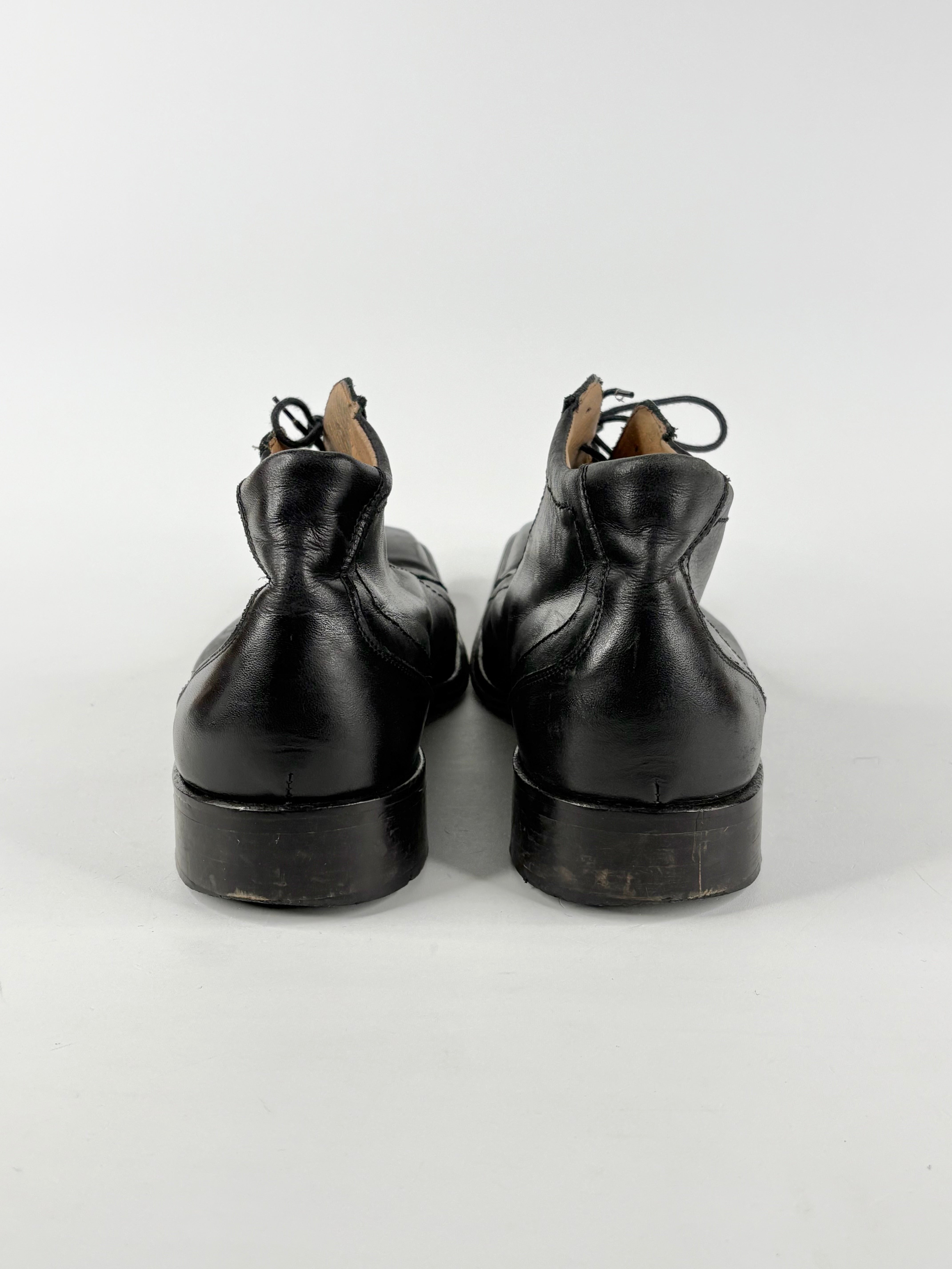 Soré Roma Black Leather Platypus-Toe Dress Shoes - EU46