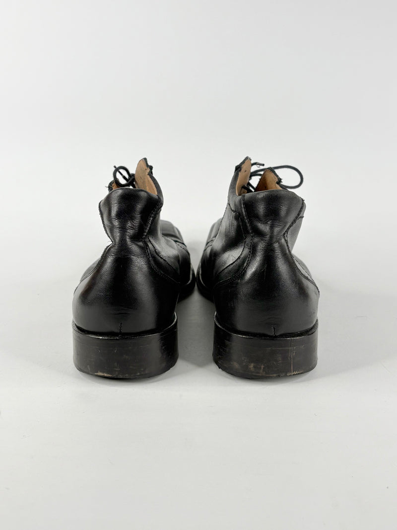 Soré Roma Black Leather Platypus-Toe Dress Shoes - EU46