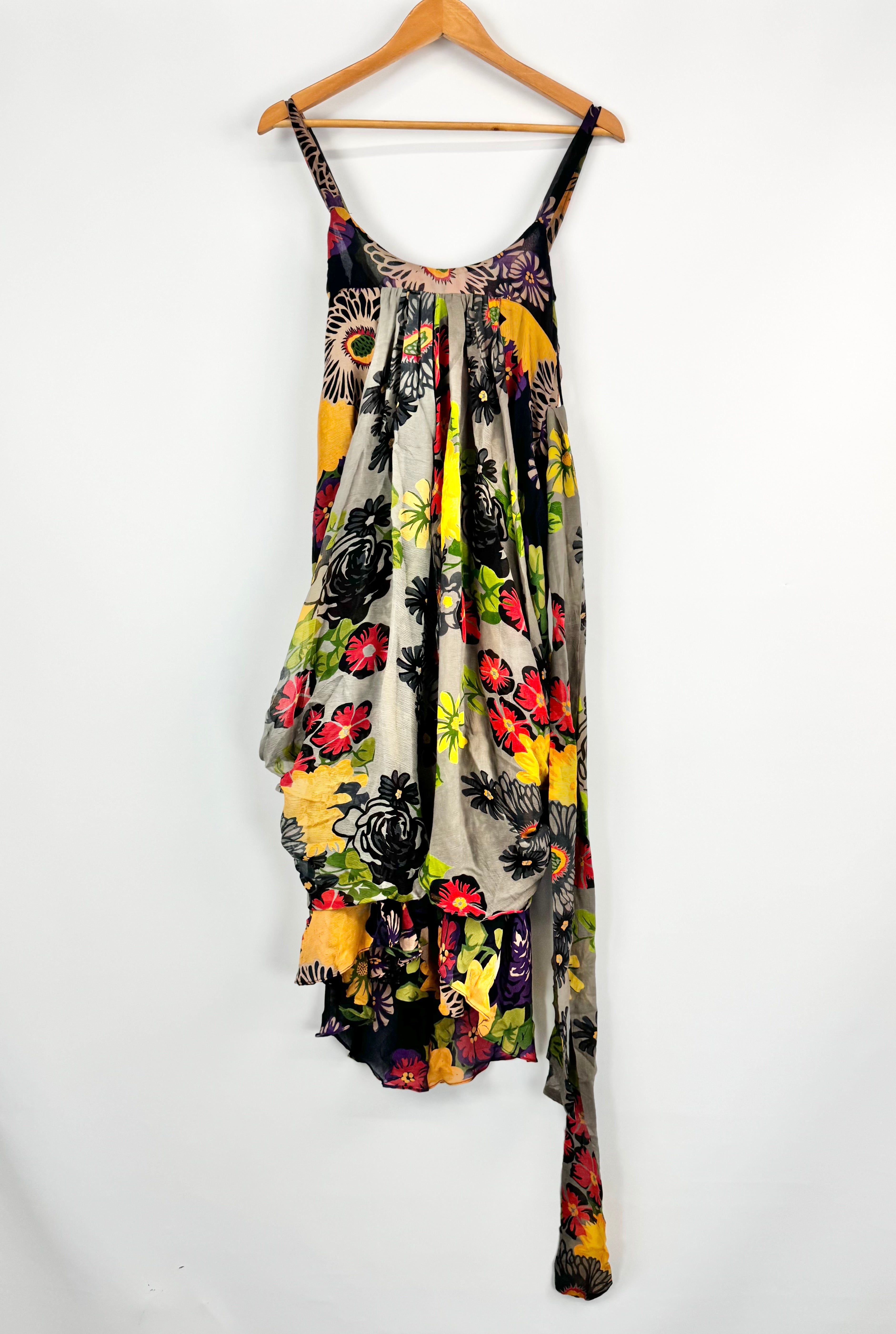 Mad Cortez Silk Retro Patterned Dress - AU8