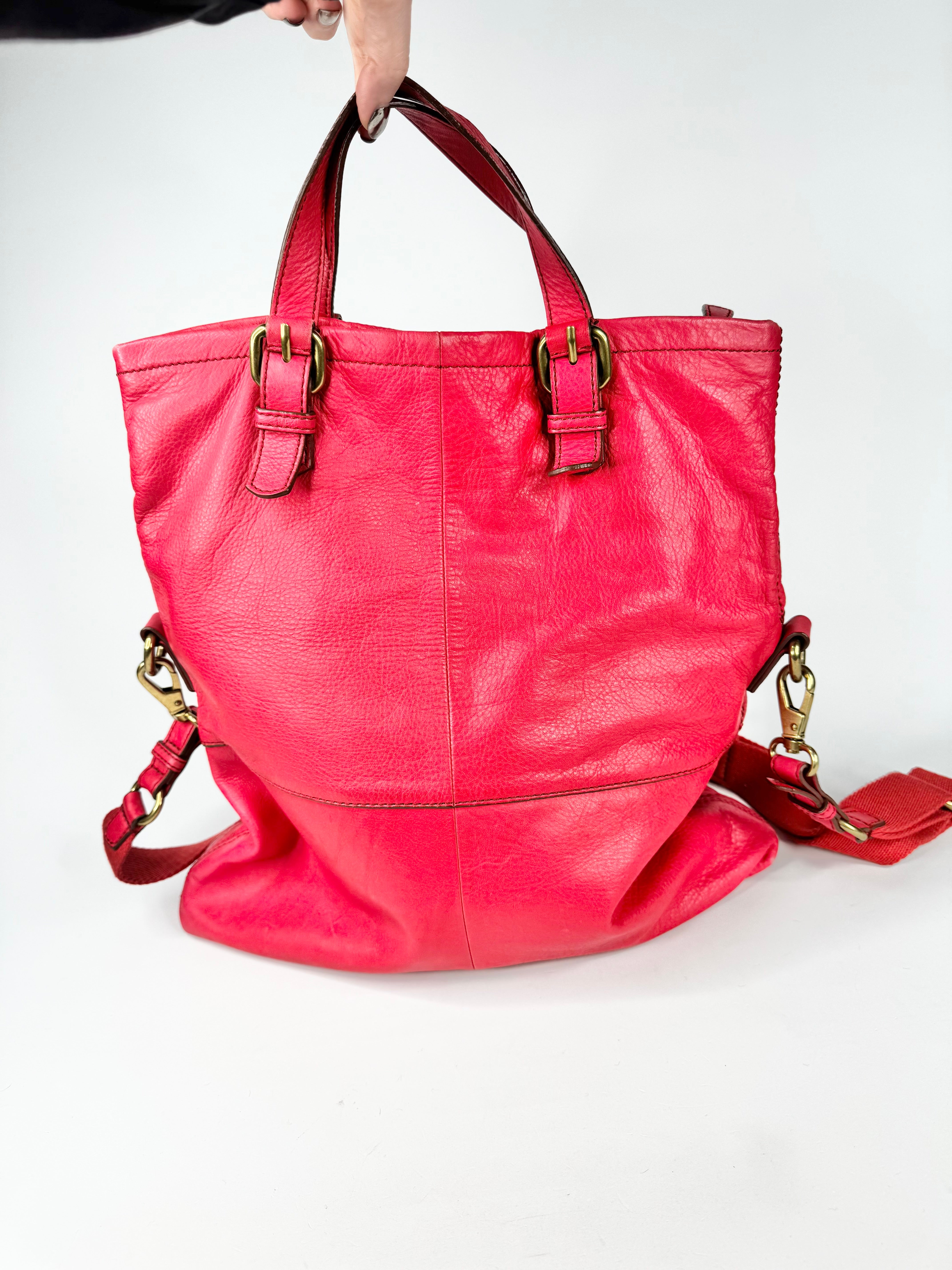 Fossil Deep Sea Coral Red Shoulder Bag