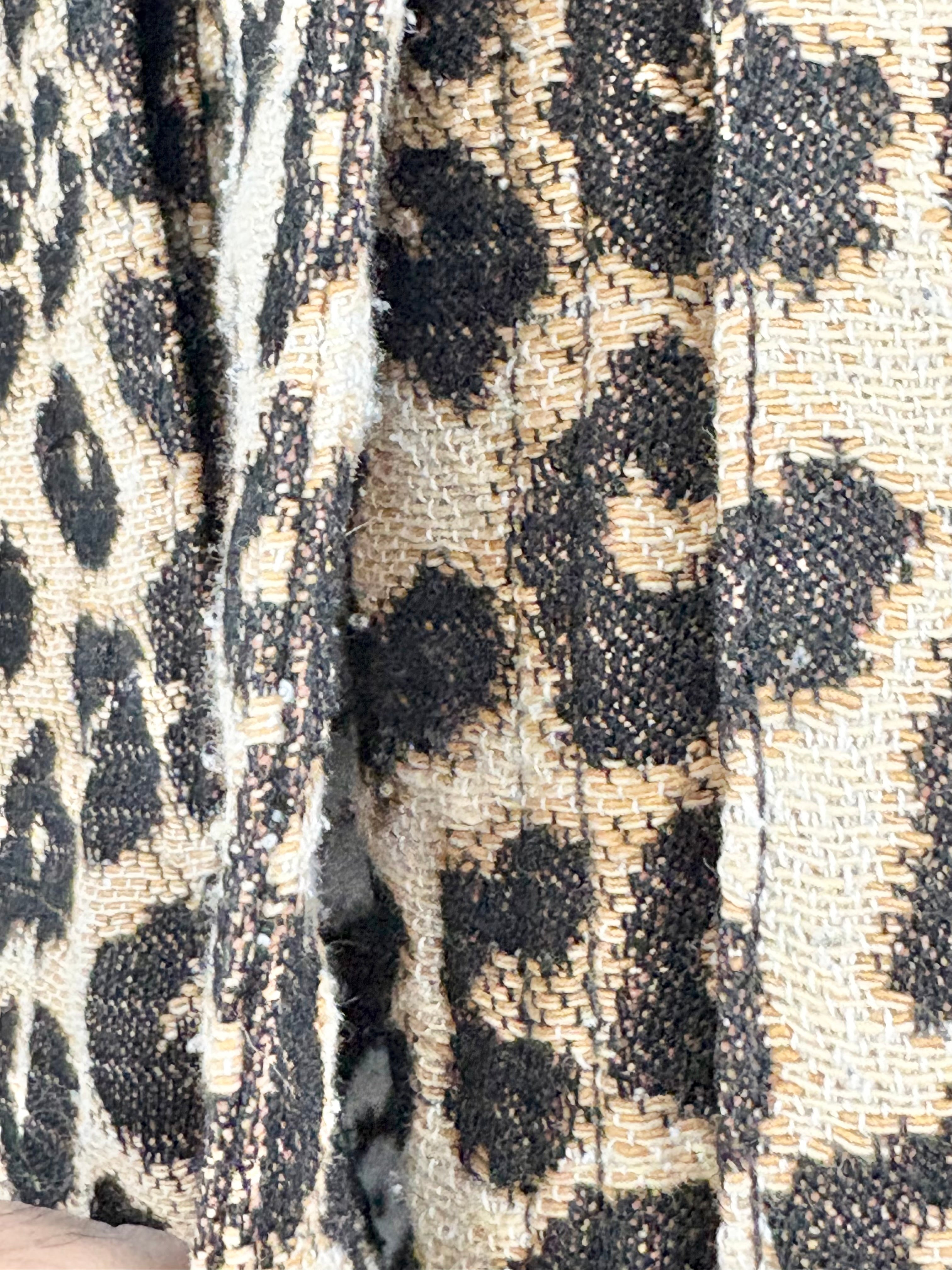 Anine Bing Leopard-Print 'Flynn' Jacquard Jacket - AU4/6
