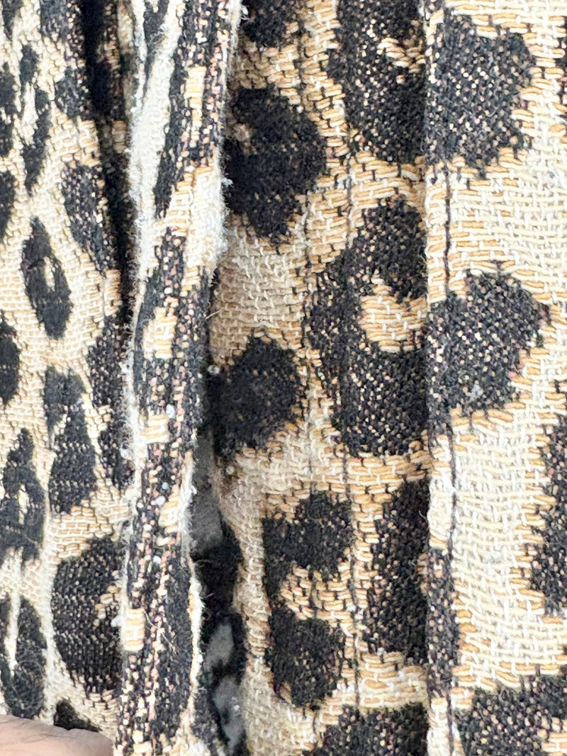 Anine Bing Leopard-Print 'Flynn' Jacquard Jacket - AU4/6