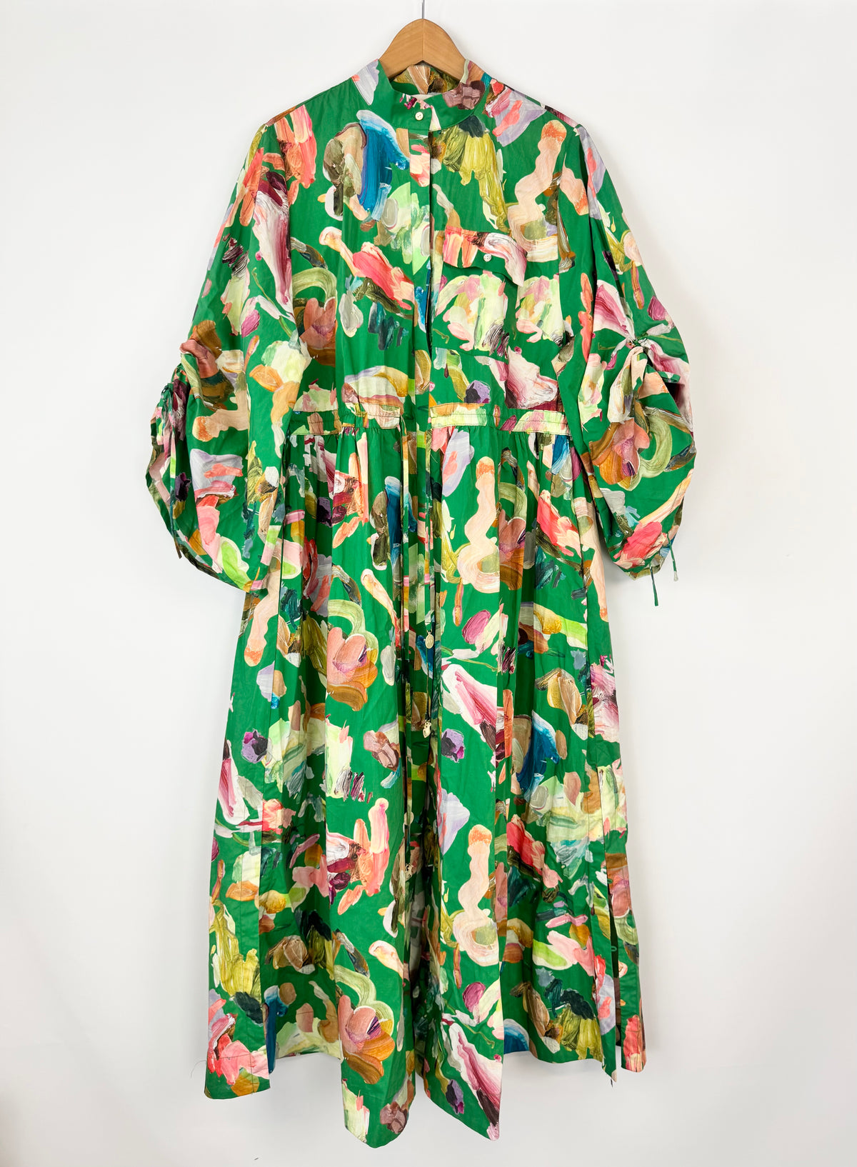 ALÉMAIS Green Forest Pattern 'Arlo' Shirt Dress - AU12