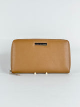 Code Republic Tan Leather Passport & Phone Wallet