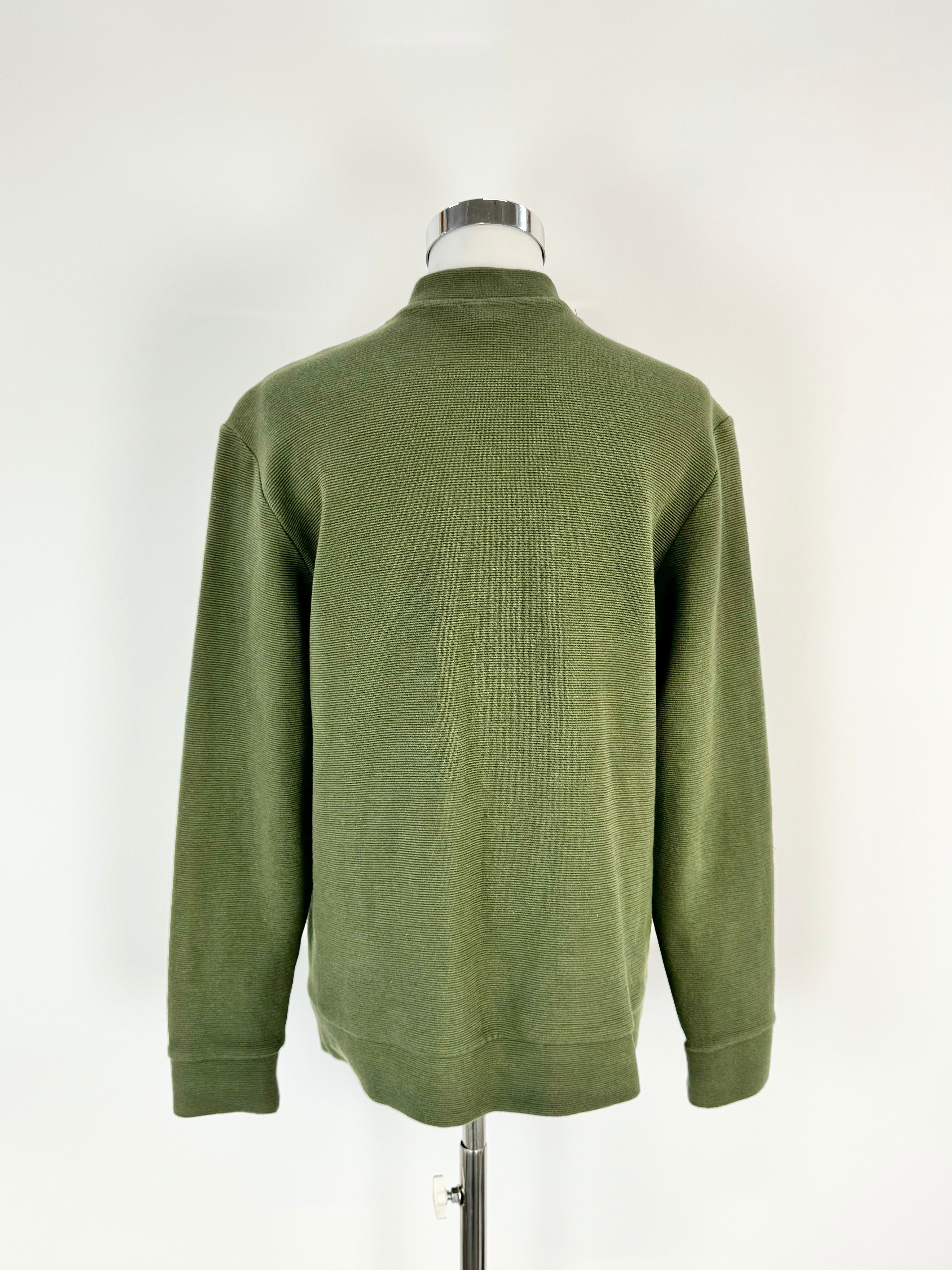 Cos Ribbed Green Zippered Fabric Jacket - AU12