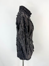 Griffin Studios Black Distressed Cotton Coat - AU10