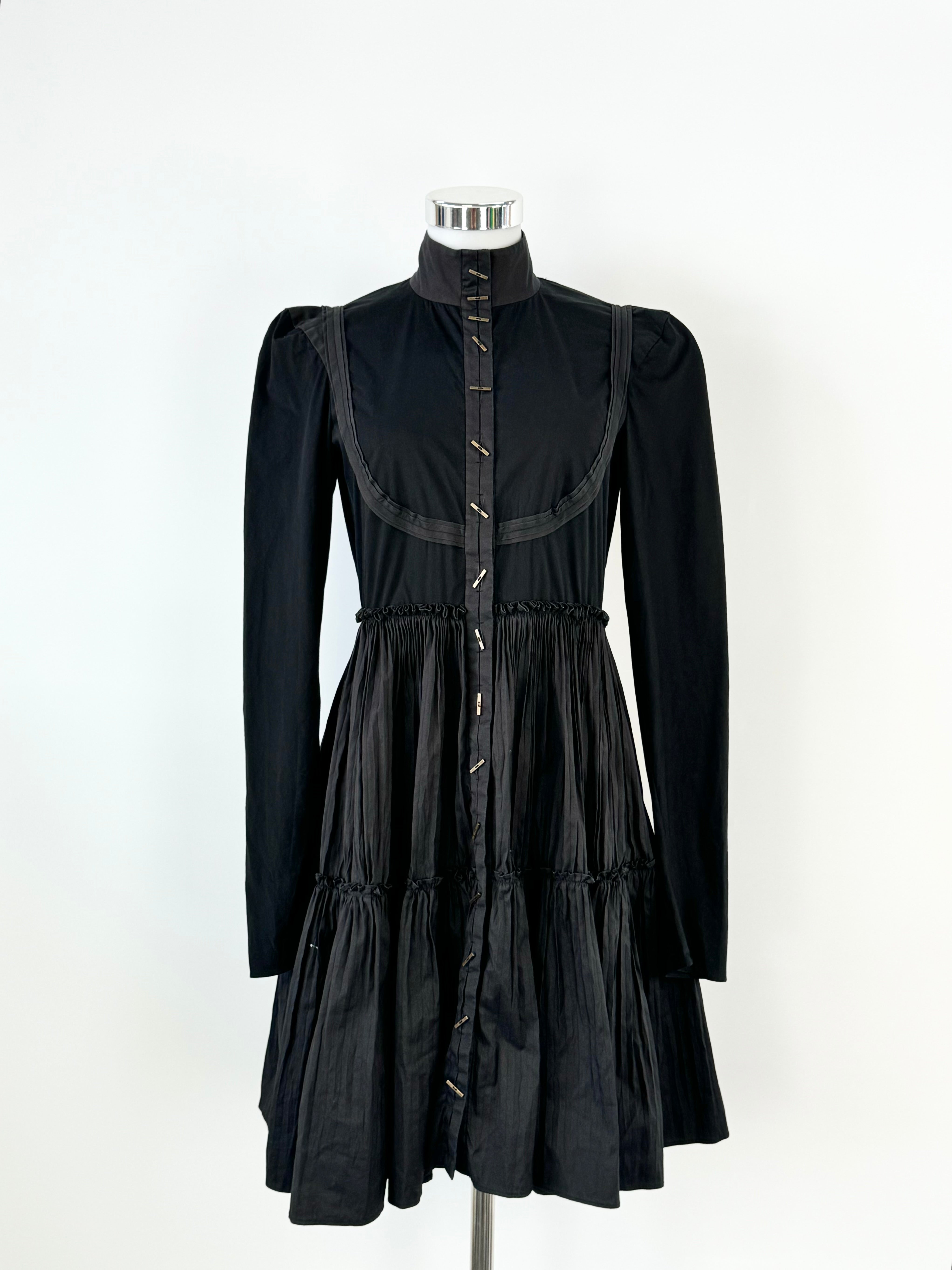 Willlow Black 'Shibori Pleats' Dress - AU10