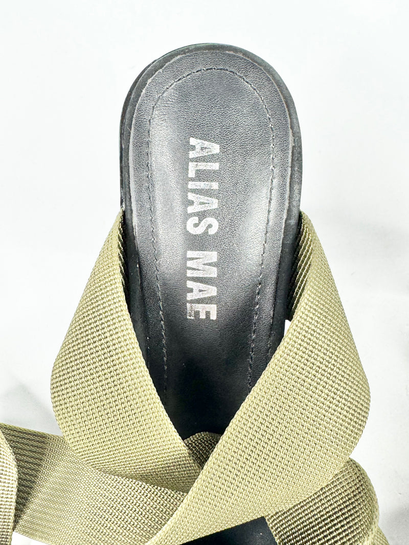 Alias Mae Olive Green Industrial Strap Heels - EU39