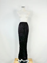 Jean Jones Black Crinkle Maxi Skirt - AU10