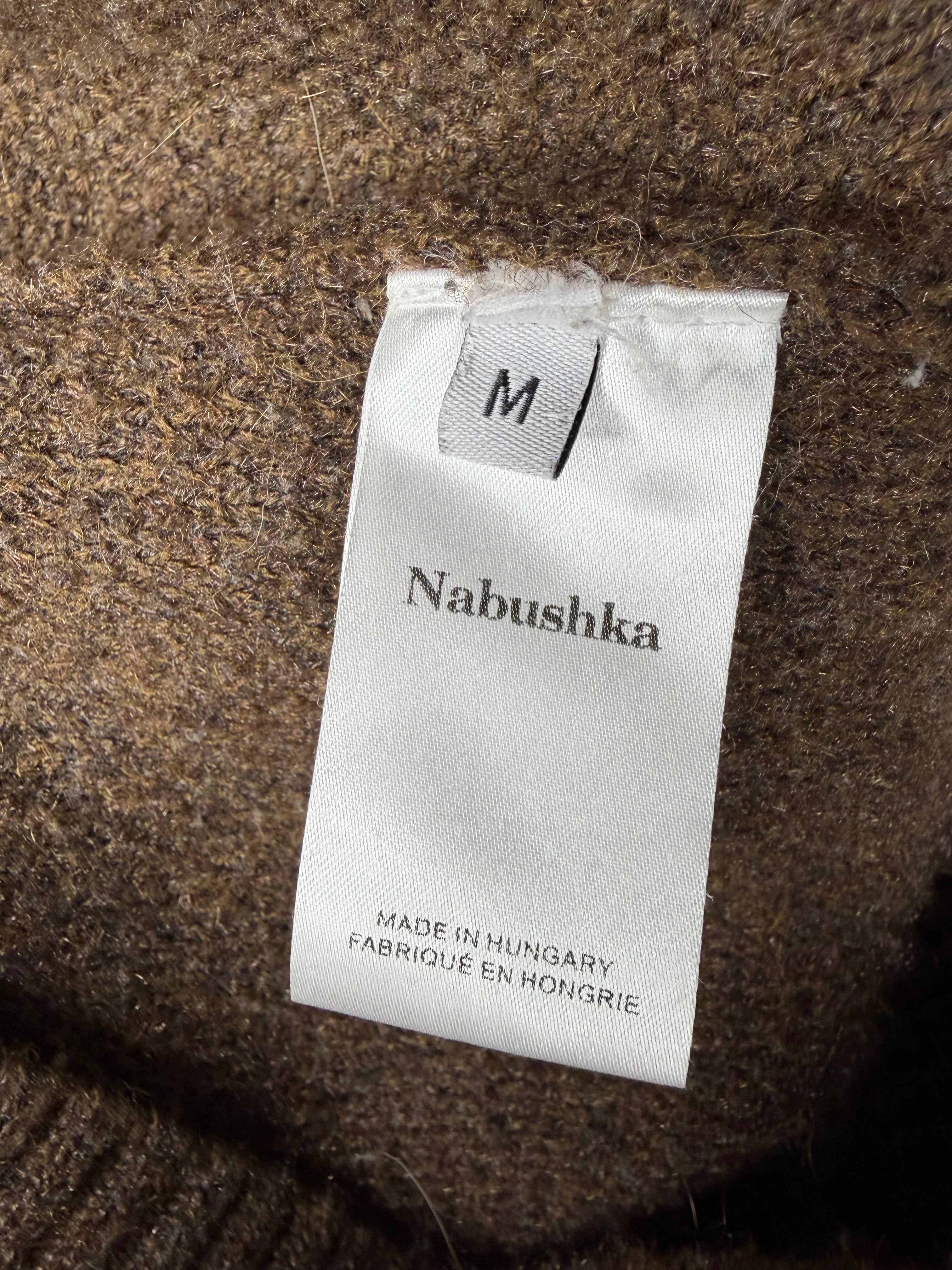 Nanushka Oversized Chocolate Knitted Cardigan - M