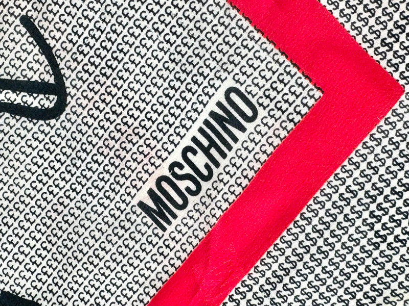 Moschino Couture Credit Card Square Silk Scarf