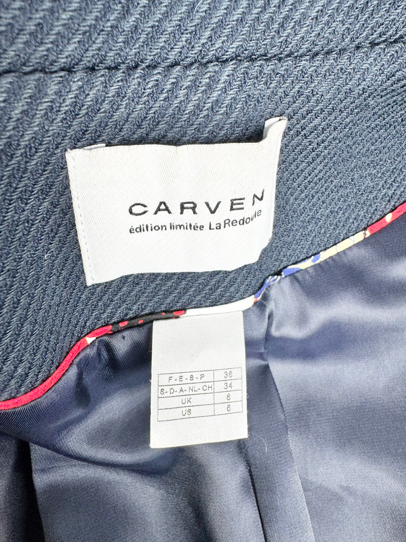Carven x La Redoute Dark Blue Cotton Blend Coat - AU8