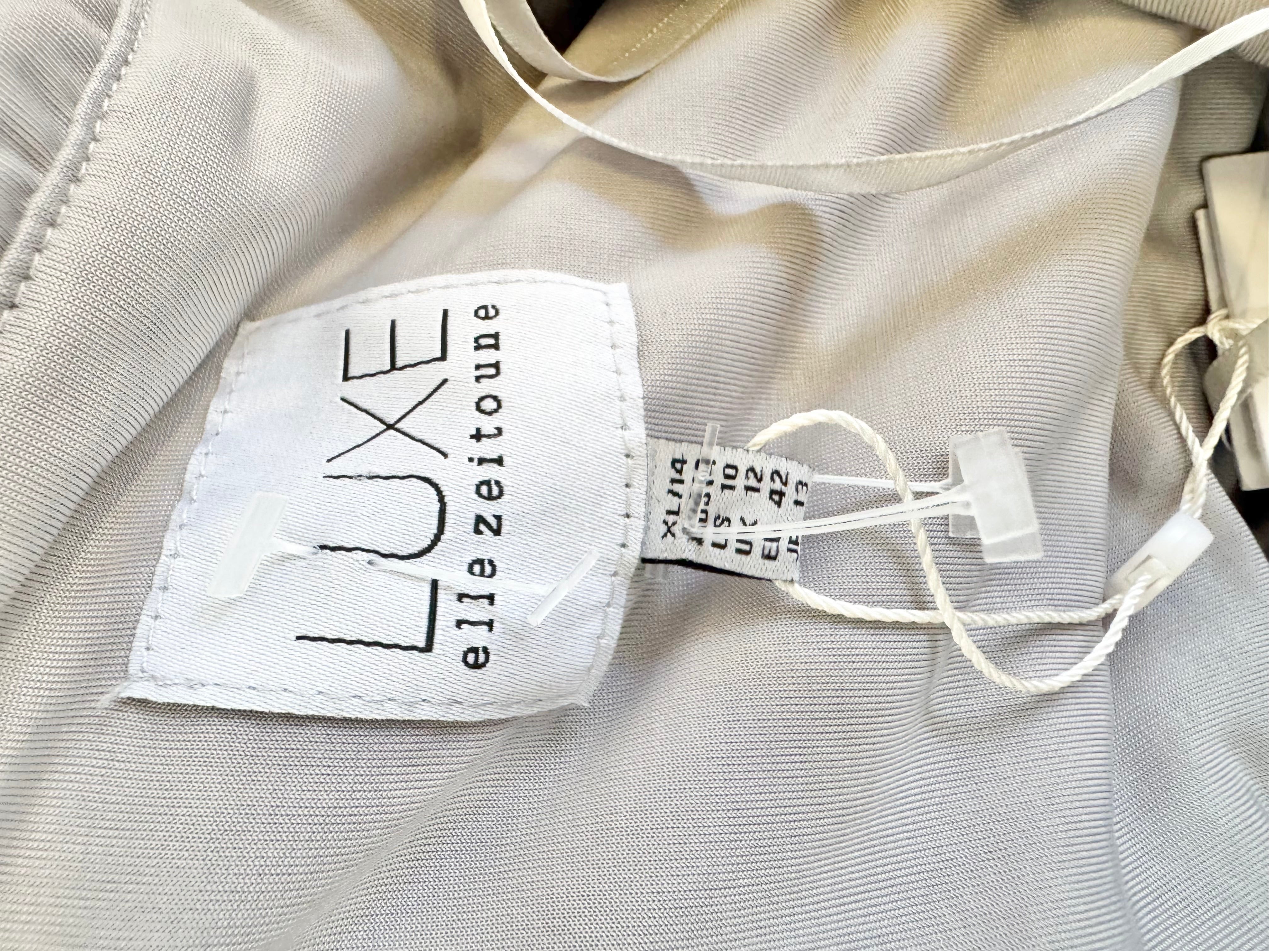 Luxe by Elle Zeitoune 'Tinley' Silver Sequined Gown NWT - AU14