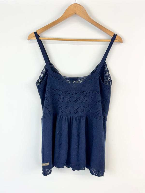 Thursday Island Navy Blue Knitted Singlet  - AU10