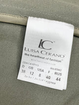 Luisa Cerano Olive Green Cropped Jacket - AU12