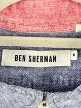 Ben Sherman Linen-Blend Ombre Short-Sleeve Shirt - M