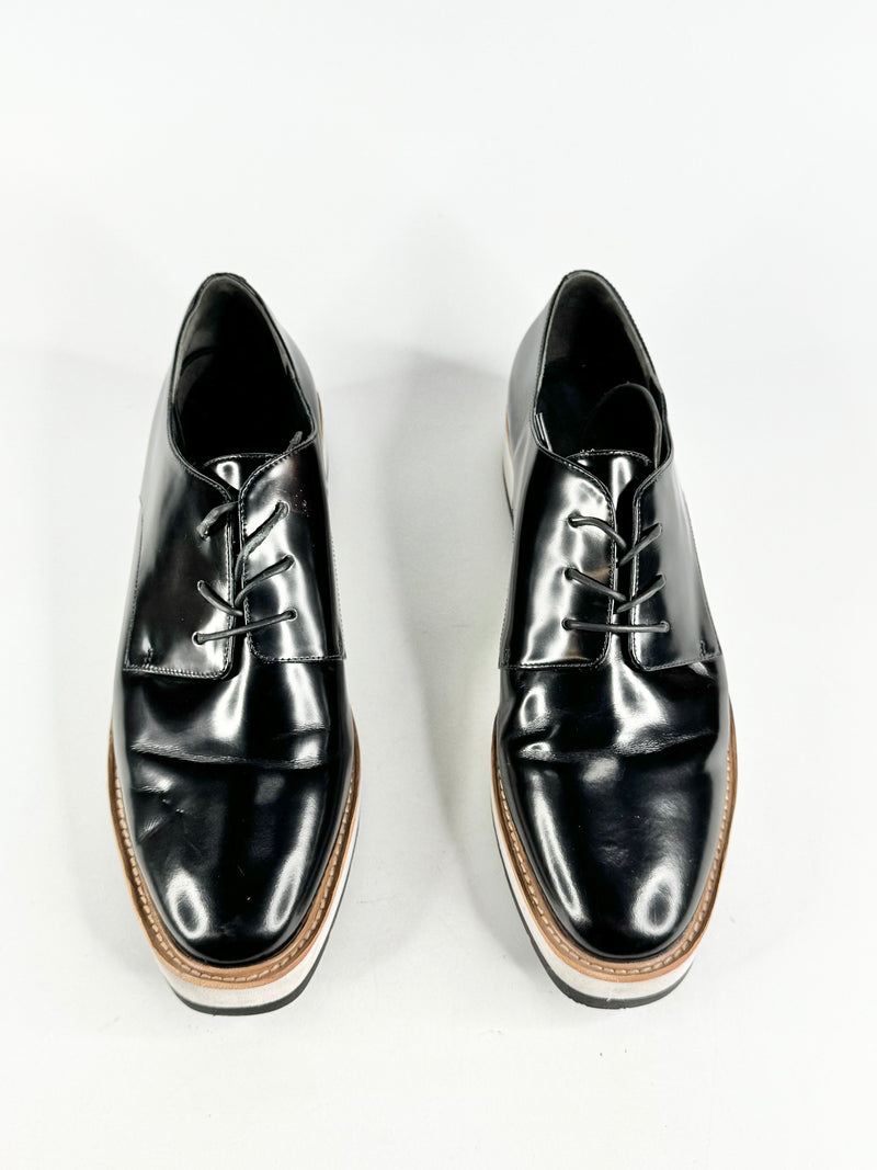 Vince Black Leather 'Reed' Lace Ups - EU38