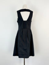Moulinette Soeurs Black Embroidered-Pattern Midi Dress - AU6/8