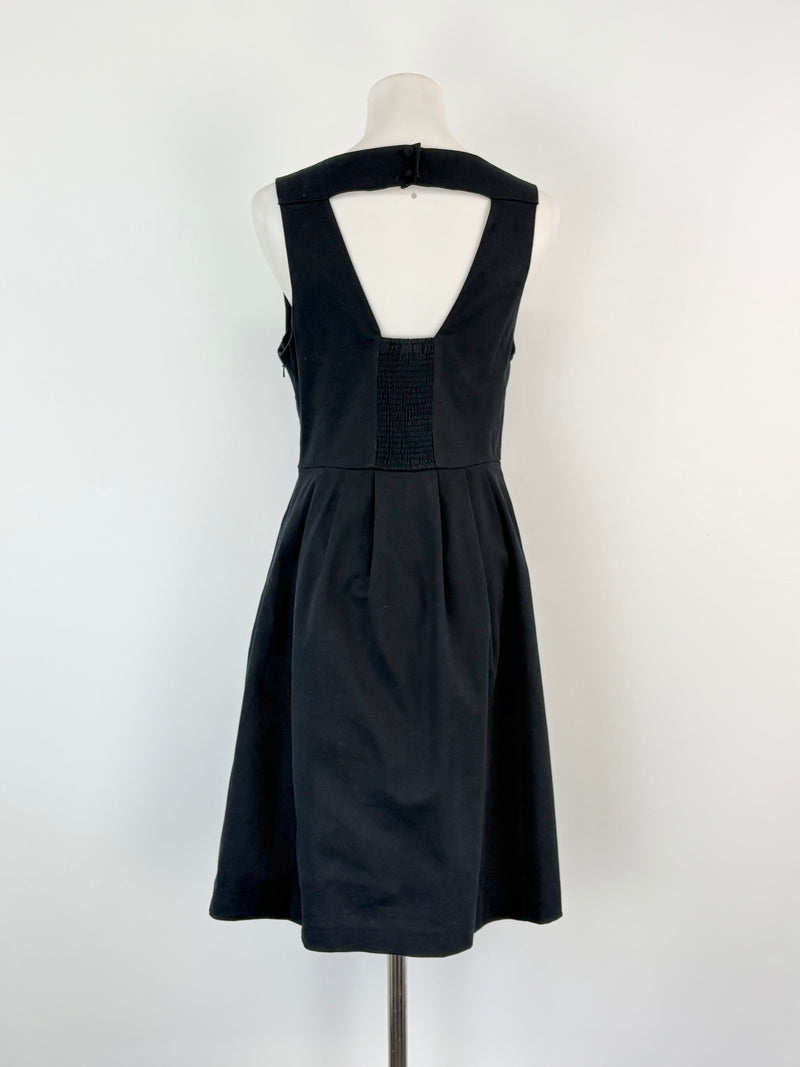Moulinette Soeurs Black Embroidered-Pattern Midi Dress - AU6/8