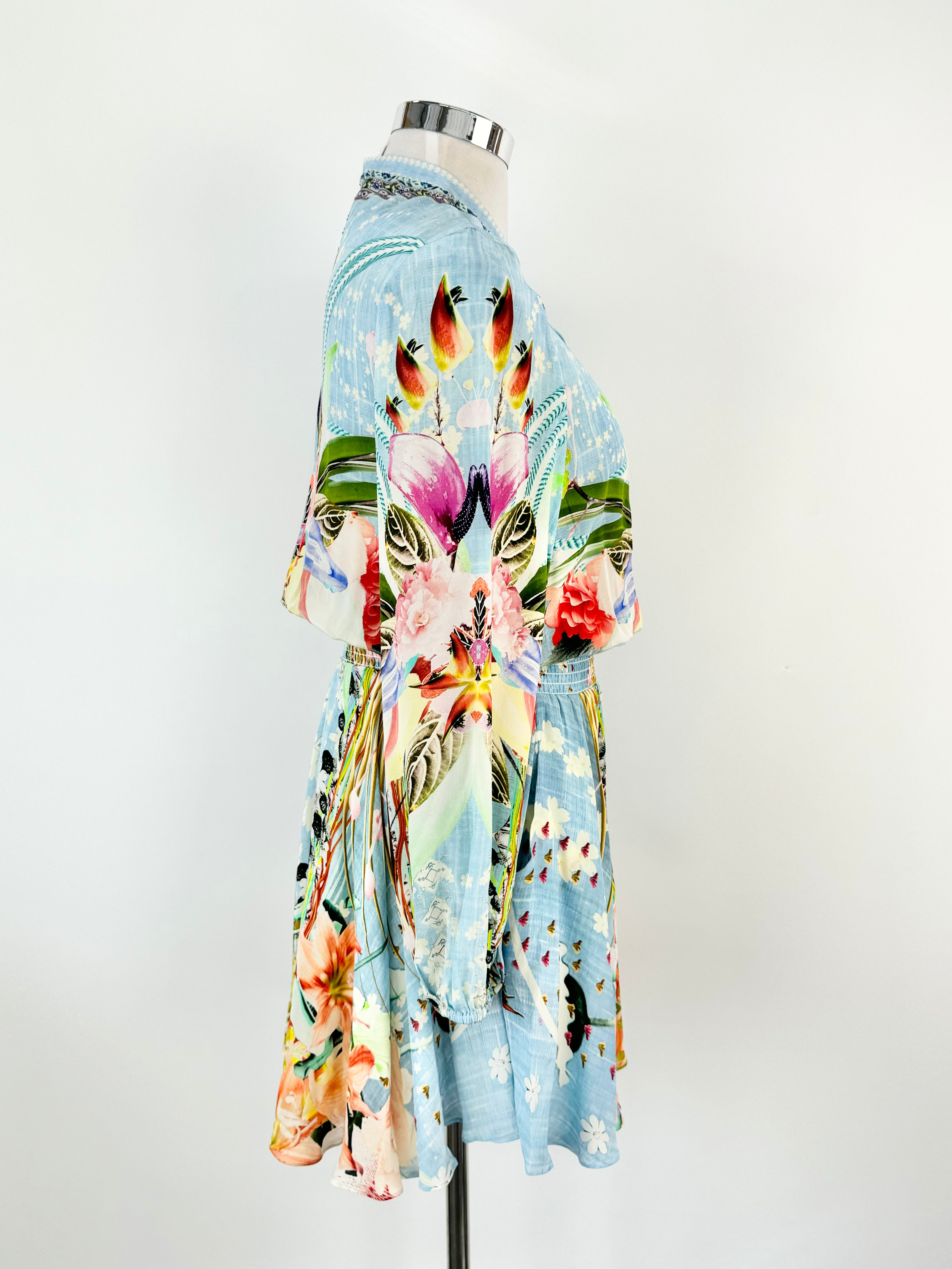 Camilla Blue Silk Dress - AU12