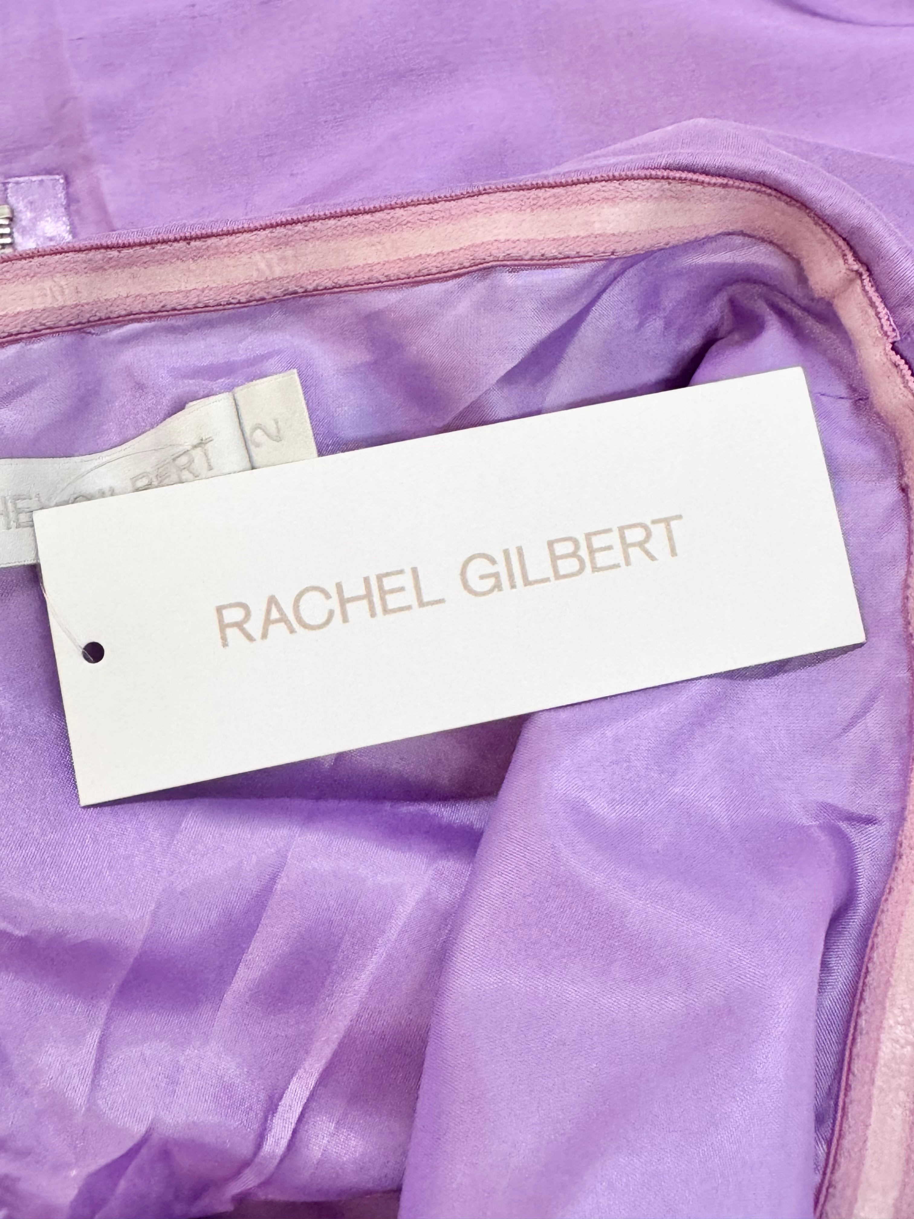 Rachel Gilbert French Lilac 'Pixie' Raw Silk Dress NWT - AU10