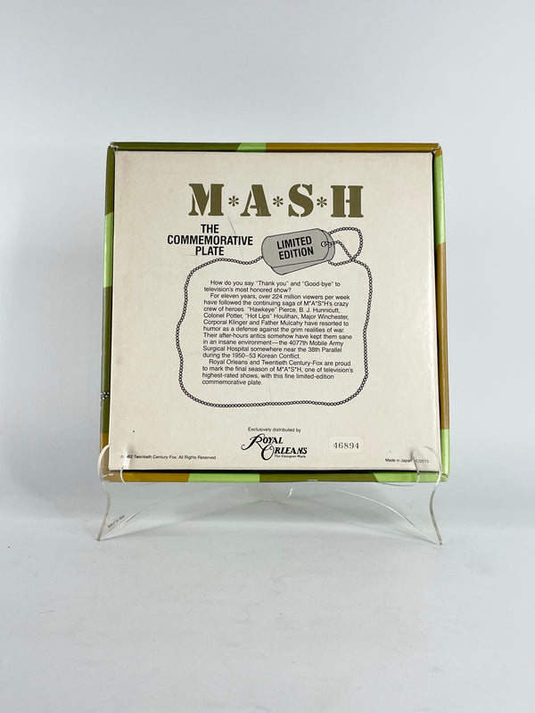 Vintage 1982 MASH Commemorative Plate