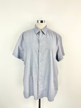 Ermenegildo Zegna Blue Short Sleeve Shirt - XXL