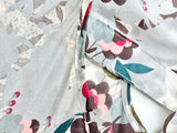 Johnny Was Ice Blue Floral Silk Slip Dress - AU10