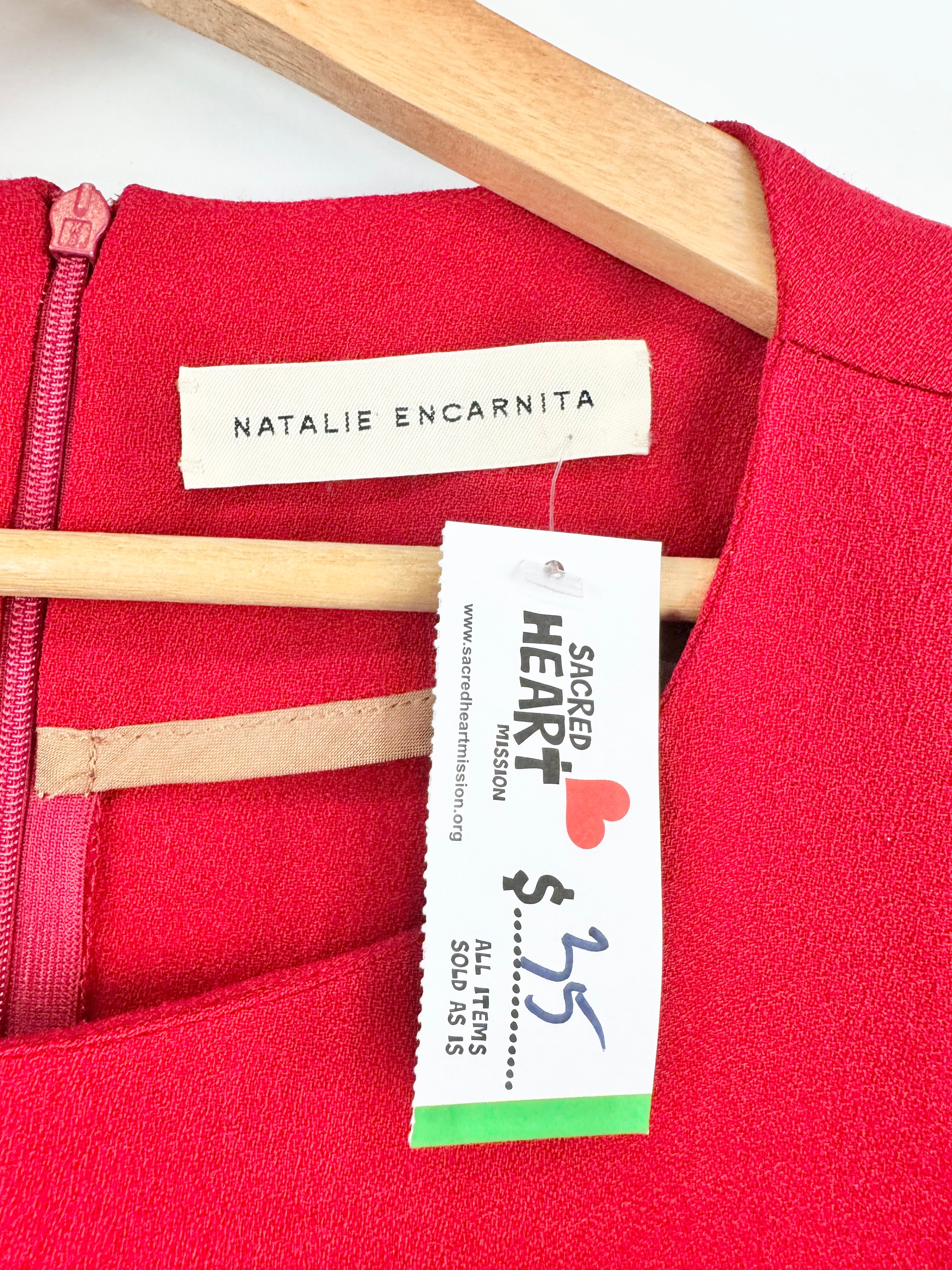 Natalie Encarnita Crimson Wool Dress - AU8