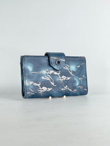 Aimee Kestenberg Navy Blue & Silver Camo Leather Wallet